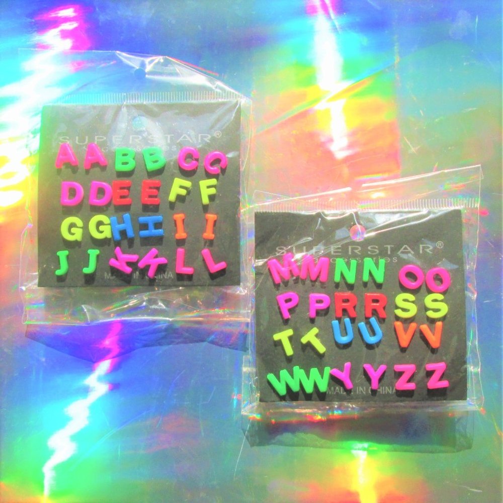 NEW a-z alphabet letter earrings jewelry set lot